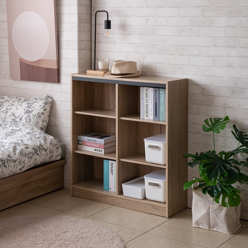Japanese 2.0 six-compartment bookcase, , large